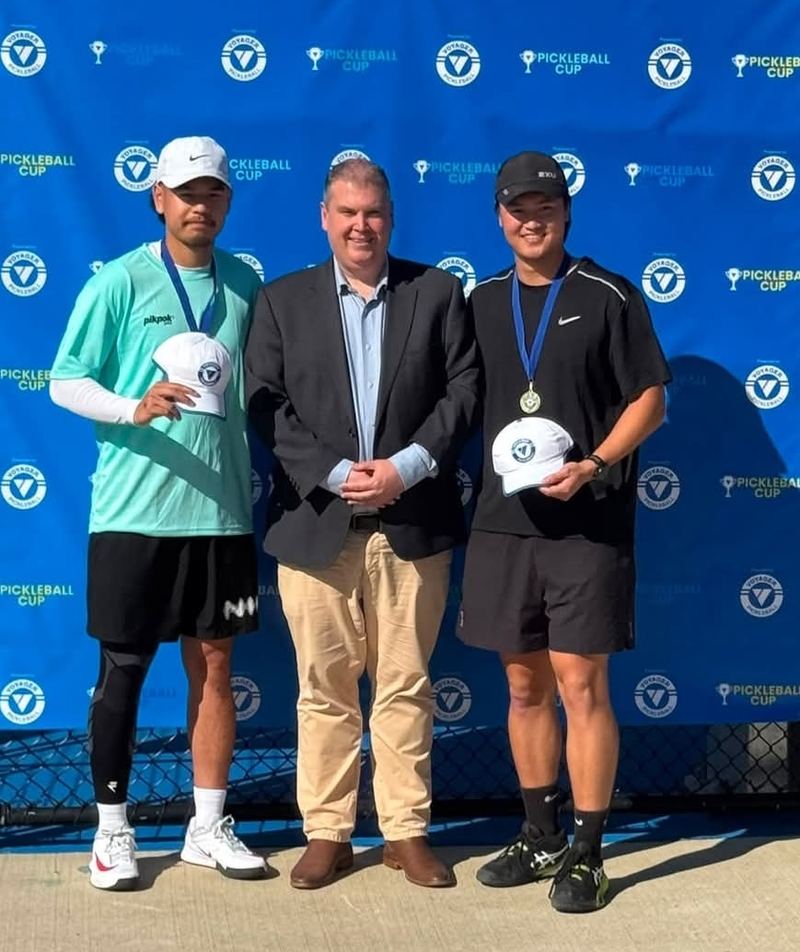 Medal presentation at the Pickleball Cup, Voyager Tennis